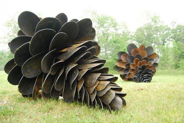 Giant pinecones from old shovels