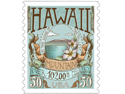 Postage Stamp Design for Hawaii by Biljana Kroll