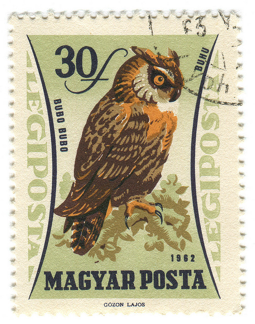 Hungary Postage Stamp: owl