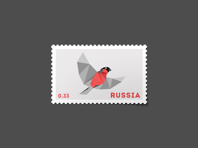 Bullfinch Stamp by David Matua