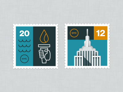 NYC Stamps by Eric R. Mortensen