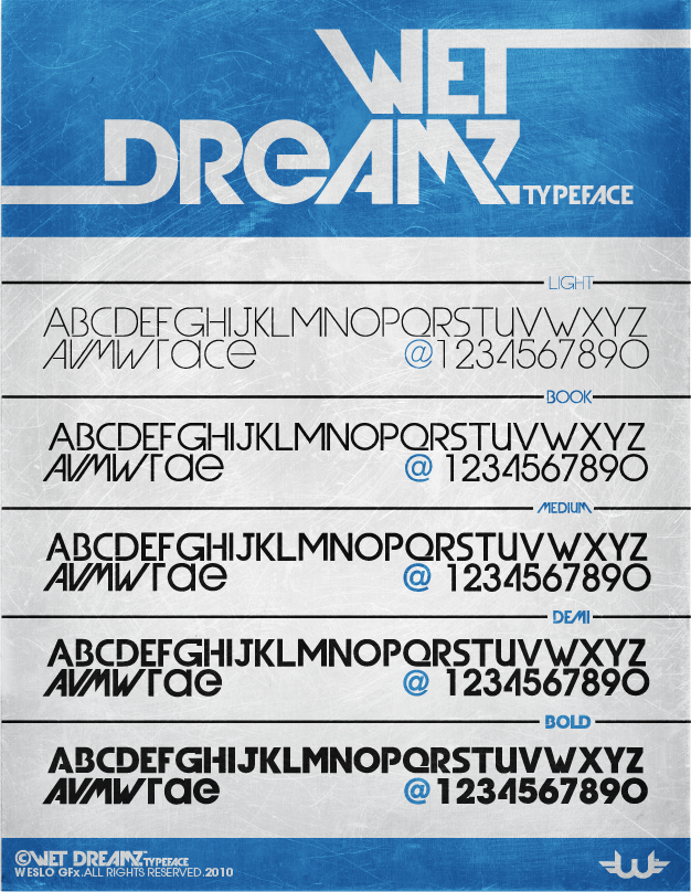 Wet Dreamz Font by Weslo11