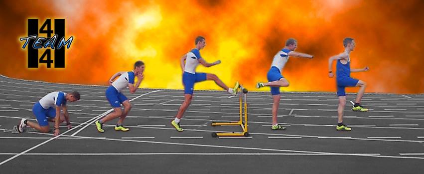 Some local people want to set a new world record in 4 x 400m hurdling. This is their facebook cover
