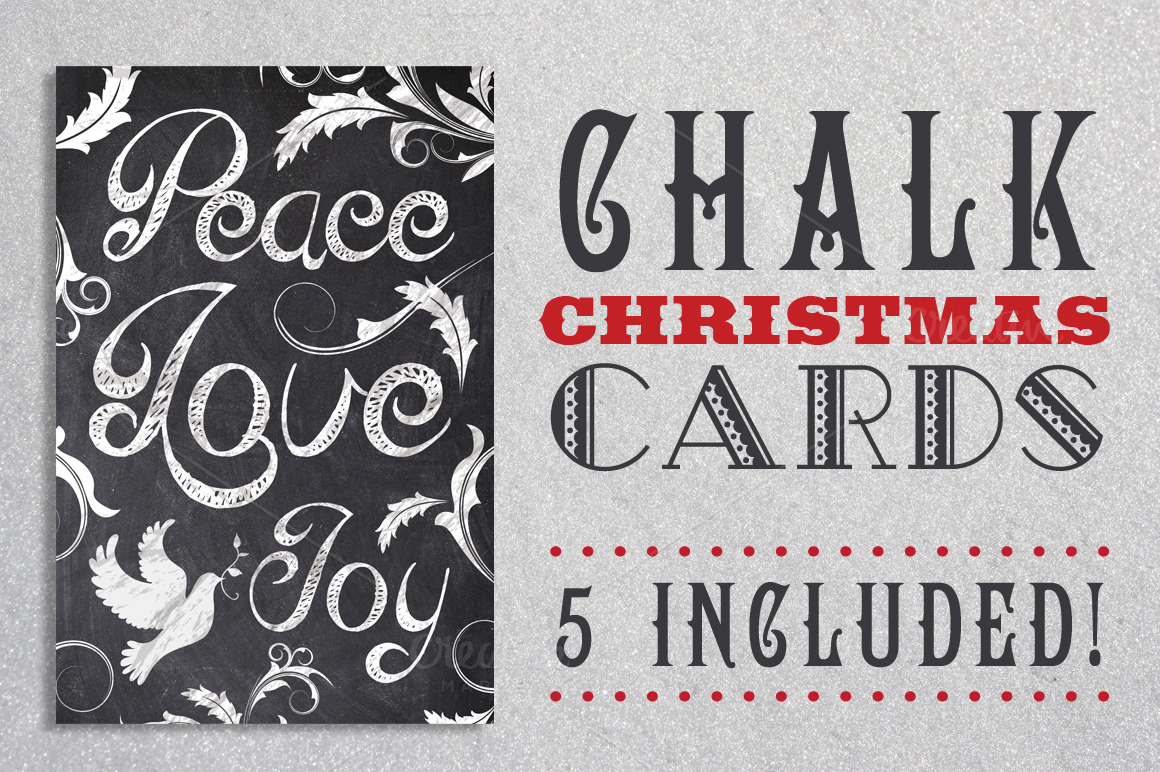Chalk Christmas Card Bundle